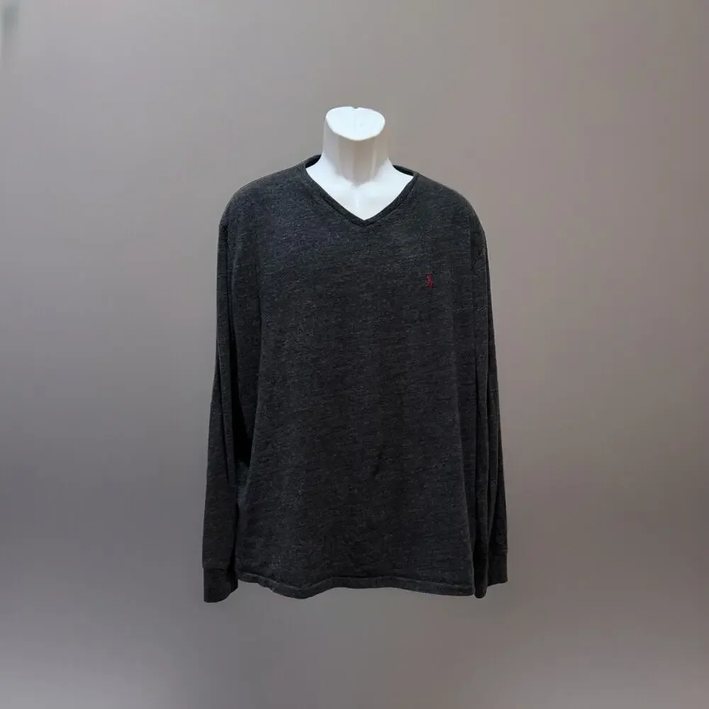 Polo Ralph Lauren Shirt Black Red Pony Long Sleeve Adult Men's X-Large Cotton